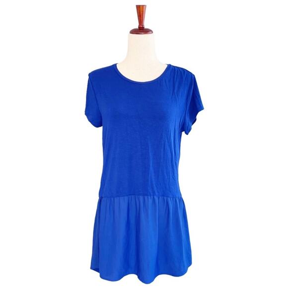 ANTHROPOLOGIE DOLAN Left Coast Loren High-Low Tunic Royal Blue Size S - Picture 2 of 9